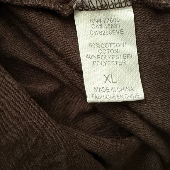 Chaser Chocolate Brown Graphic T-Shirt with Gold Cheers Print - Picture 4 of 4